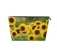 Plante de Tournesol imprimée, Trousse de Toilette Trousse de Maquillage Sac à cosmétiques Trousse de Toilette de Voyage Portable