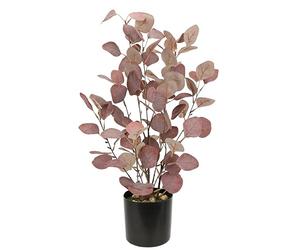 Plante d'eucalyptus artificielle en pot - Eucalyptus - Plante artificielle - Arbre décoratif - Plantes en plastique - Feuilles de dollar d'argent - Décoration de mariage - Buisson - Plante de bureau -
