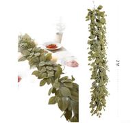 Plante d'eucalyptus artificielle réaliste à suspendre pour intérieur de mariage, événement, maison, bureau (vert)