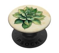 Plante d'illustration Scientifique Vintage succulente PopSockets PopGrip Adhésif