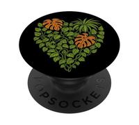 Plante d'intérieur Love Heart Monstera Pothos Araignée Vignes PopSockets PopGrip Adhésif