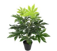 Plante feuillue Artificielle en Pot Aralie 60 cm Monstera Fleurs en Soie Real Touch Vert Plantes Aralia Plante décorative Plante Verte Plante en Soie Plante d'intérieur Plante Artificielle Plante de