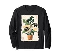 Plante Monstera Art Japonais Vintage Plante d'intérieur Cadeau Manche Longue