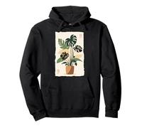 Plante Monstera Art Japonais Vintage Plante d'intérieur Cadeau Sweat à Capuche