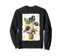 Plante Monstera Art Japonais Vintage Plante d'intérieur Cadeau Sweatshirt