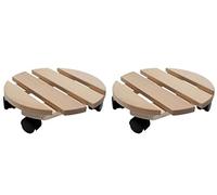 Plante Rond en bois massif à roulettes 30 cm 120 kg Hêtre Planche à roulettes avec 4 roulettes - superstabil