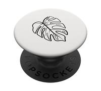 Plante Tropicale Minimaliste Monstera Leaf Botanique PopSockets PopGrip Adhésif