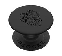 Plante Tropicale Minimaliste Monstera Leaf Botanique PopSockets PopGrip Adhésif