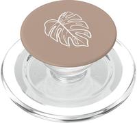 Plante Tropicale Minimaliste Monstera Leaf Botanique PopSockets PopGrip pour MagSafe