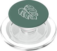 Plante Tropicale Minimaliste Monstera Leaf Botanique PopSockets PopGrip pour MagSafe