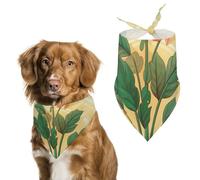 Plante Vector Illustration Chien Bandana Triangle Écharpe Chien Écharpe Lavable Polyester Bavoirs Mignon Pet Bandana pour Chiots et Chats de taille moyenne et grande