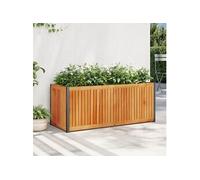 Vidaxl Jardinière 110x45x44 Cm Bois Massif D'acacia Et Acier