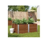 vidaXL Jardinière marron 150x100 cm bois massif de pin, jardinière d'extérieur, bac à fleurs, bac à tomates, jardinière de 3295442