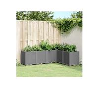 Vidaxl Jardinière Gris Clair 160x120x53 Cm Polypropylène