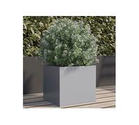 Vidaxl Jardinière Argenté 32x30x29 Cm Acier Galvanisé