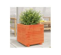 Vidaxl Jardinière Cire Marron 50x50x49,5 Cm Bois De Pin Massif