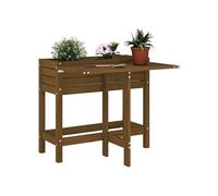 Jardinière de Jardin avec Plateau Pliant Jardin Blanc Bois Pin Massif vidaXL