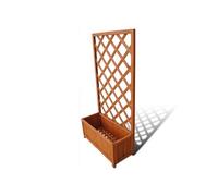 vidaXL Jardinière en bois avec treillage – bac à plantes