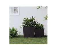 Vidaxl Jardinière Et Intérieur Amovible Anthracite 37 /64 L Rotin Pp Gris