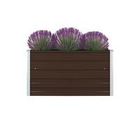 Jardinière 100x100x45 cm Acier Galvanisé Vert Fleurs Plante Jardin vidaXL