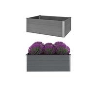 Plantenbak verhoogd 150x100x54 cm HKC grijs43609