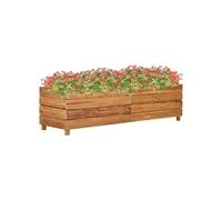 vidaXL Lit surélevé 150x40x38 cm bois de teck recyclé et acier