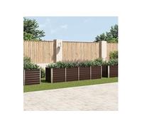 Plantenbak verhoogd 320x80x77 cm gegalvaniseerd staal bruin45715
