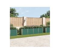Plantenbak verhoogd 320x80x77 cm gegalvaniseerd staal groen44845