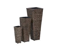 Plantenbakken verhoogd 3 st waterhyacint donkerbruin45569
