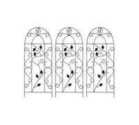 vidaXL Supports pour plantes grimpantes 3 pièces noir 40 x 100 cm en fer