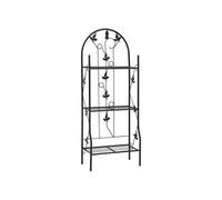 vidaXL Support à plantes 3 niveaux Noir 52x28x128 cm Fer
