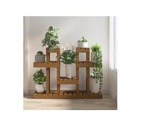 Plantenstandaard 104,5x25x77,5cm massief grenenhout honingbruin822100