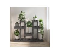 Plantenstandaard grijs 104,5x25x77,5 cm massief grenenhout822099