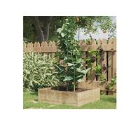 vidaXL Supports pour plantes de jardin 3 anneaux 5pcs Vert 75 cm Acier