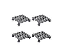 Plantentrolleys 4 st 30x30x7,5 cm HKC grijs3143926
