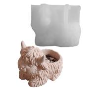 Planter Mold - Highland Cow Resin Casting Silicone Mold | Craft Supplies for Flower Pots, Epoxy, Wax, Clay, Jewelry Box, Home Decor, Candy Jar, Art Projects, DIY Crafts