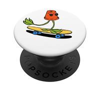 Planter sur des patineurs de skateboard végétalien PopSockets PopGrip - Support et Grip pour Smartphone/Tablette avec un Top Interchangeable