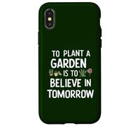 Planter un jardin, c'est croire en demain jardiner mignon Coque pour iPhone X/XS