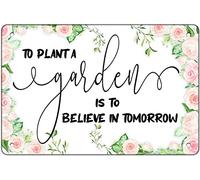 Planter un jardin, c'est croire en demain, plaque métallique décorative pour jardin, plaque murale vintage amusante en fer pour maison, ferme, bar, café, pub, garage, caverne d'homme, cadeaux 30,5 x 2