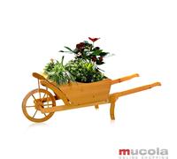 Planter une brouette en bois Chariot à fleurs brouette moyen d'un pot de fleurs