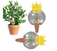 Planter Watering Globes, Indoor Outdoor Plant Irrigation Bulbs - Set Easy Fill Spike Balls, Continuous Drip System, Transparent Durable Design | Automatic Moisture Regulator For Herb Pots, Balcon
