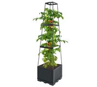 Planter with Trellis Outdoor - Climbing Plant Support Pot for Garden for Vertical Growth for Vines | Durable Base with Integrated Trellis Frame, Space Saving Garden Planting Container