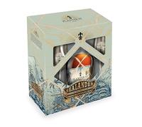 PLANTERAY RUM - Sealander Coffret - Bouteille 70cl + 2 verres - Rhum Vieux Ambré - 40% Alcool - Origine : Barbade/Fiji/Ile Maurice - Notes de Fruits jaunes & Miel