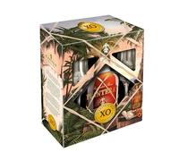 PLANTERAY RUM - XO 20th Anniversary Coffret - Bouteille 70 cl + 2 verres - Rhum Vieux Ambré - Origine : Barbades - Notes de Vanille, Cacao & Epice - 40% Alcool