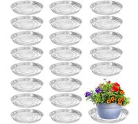 Planterhoma Lot de 20 soucoupes en Plastique Transparent (15,2 cm) pour Pots de Fleurs d'intérieur, en Vrac