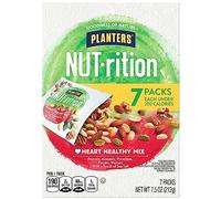 PLANTERS NUT-rition Heart Healthy Mix with Noix, Boîte de 212,6 g (contient 7 sachets individuels) - Snack sur le pouce, collation professionnelle, collation scolaire et collation active - Excellentes
