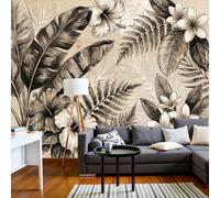 Plantes À Peindre À L'Encre Papier Peint Tissu en Soie Panoramique Décor