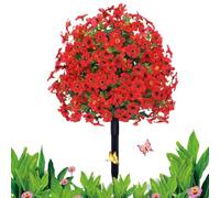 Plantes artificielles d'extérieur | Arbre artificiel à feuilles persistantes résistantes aux intempéries | Faux topiaire coloré | Faux arbustes pour l'aménagement paysager, haie d'intimité