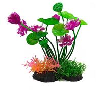 Plantes artificielles en Plastique Décoration, Plantes artificielles for Aquarium, Plantes Aquatiques simulées en Plastique Multicolores, Lot de 2(8)