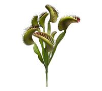 Plantes artificielles en vinyle - Plantes carnivores réalistes pour décorations d'Halloween et présentations botaniques - Boutons de rose - Fleurs artificielles (vert, taille unique)